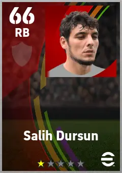 Salih Dursun eFootball 2026 player card — 66 OVR RB