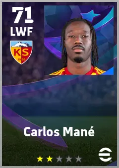 Carlos Mane eFootball 2026 player card — 71 OVR LWF