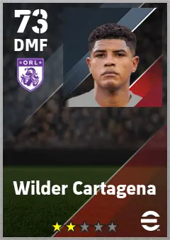Wilder Cartagena eFootball 2026 player card — 73 OVR DMF
