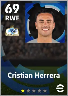 Cristian Herrera eFootball 2026 player card — 69 OVR RWF