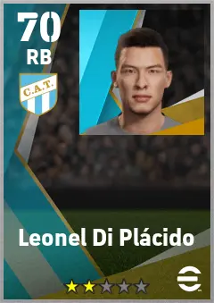 Leonel Di Placido eFootball 2026 player card — 70 OVR RB