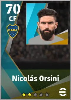 Nicolas Orsini eFootball 2026 player card — 70 OVR CF
