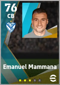 Emanuel Mammana eFootball 2026 player card — 76 OVR CB