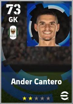 Ander Cantero eFootball 2026 player card — 73 OVR GK