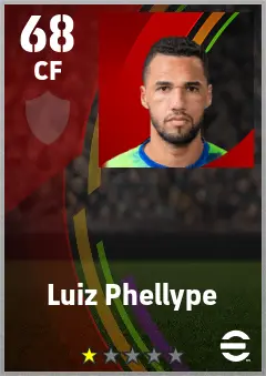 Luiz Phellype eFootball 2026 player card — 68 OVR CF