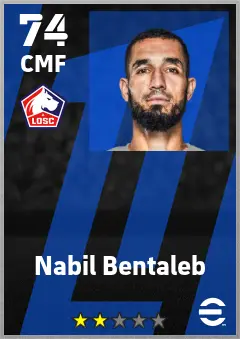 Nabil Bentaleb eFootball 2026 player card — 74 OVR CMF