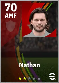 Nathan eFootball 2026 player card — 70 OVR AMF