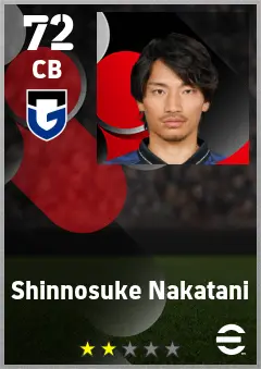Shinnosuke Nakatani eFootball 2026 player card — 72 OVR CB