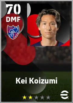 Kei Koizumi eFootball 2026 player card — 70 OVR DMF