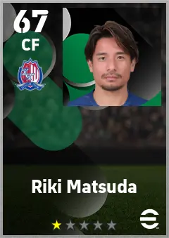 Riki Matsuda eFootball 2026 player card — 67 OVR CF