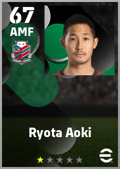 Ryota Aoki eFootball 2026 player card — 67 OVR AMF