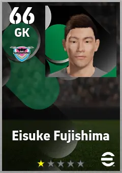 Eisuke Fujishima eFootball 2026 player card, 66 OVR GK
