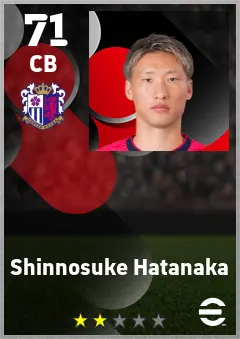 Shinnosuke Hatanaka eFootball 2026 player card — 71 OVR CB