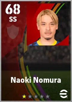 Naoki Nomura eFootball 2026 player card — 68 OVR SS