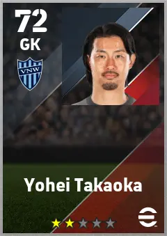 Yohei Takaoka eFootball 2026 player card — 72 OVR GK