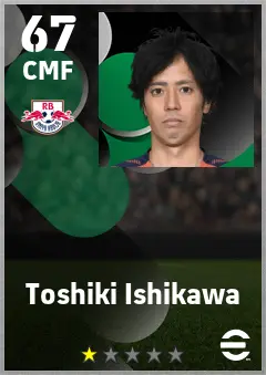 Toshiki Ishikawa eFootball 2026 player card — 67 OVR CMF
