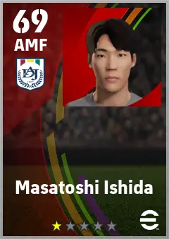 Masatoshi Ishida eFootball 2026 player card — 69 OVR AMF