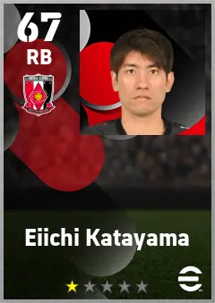 Eiichi Katayama eFootball 2026 player card — 67 OVR RB
