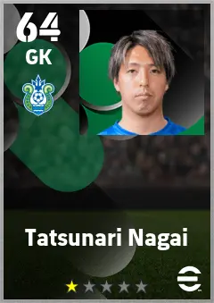 Tatsunari Nagai eFootball 2026 player card — 64 OVR GK