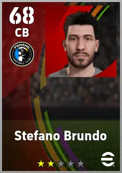 Stefano Brundo eFootball 2026 player card — 68 OVR CB