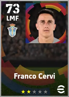 Franco Cervi eFootball 2026 player card — 73 OVR LMF