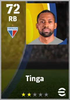 Tinga eFootball 2026 player card — 72 OVR RB