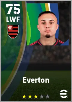 Everton eFootball 2026 player card — 75 OVR LWF