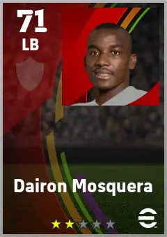 Dairon Mosquera eFootball 2026 player card — 71 OVR LB