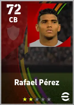 Rafael Perez eFootball 2026 player card — 72 OVR CB