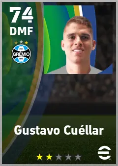 Gustavo Cuellar eFootball 2026 player card — 74 OVR DMF
