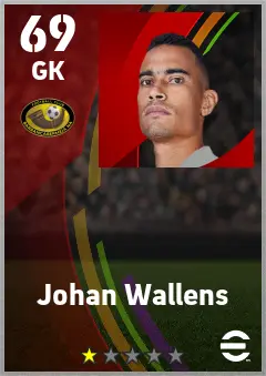 Johan Wallens eFootball 2026 player card — 69 OVR GK