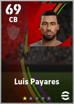 Luis Payares eFootball 2026 player card — 69 OVR CB