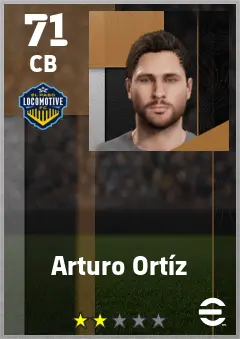 Arturo Ortiz eFootball 2026 player card — 71 OVR CB