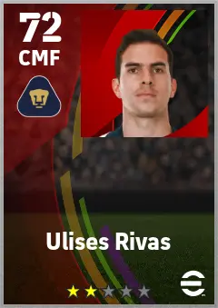 Ulises Rivas eFootball 2026 player card — 72 OVR CMF
