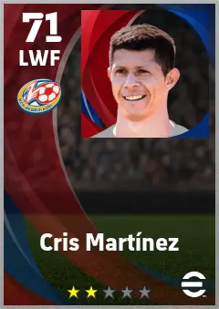 Cris Martinez eFootball 2026 player card — 71 OVR LWF