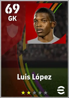 Luis Lopez eFootball 2026 player card — 69 OVR GK