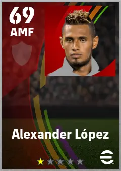 Alexander Lopez eFootball 2026 player card — 69 OVR AMF