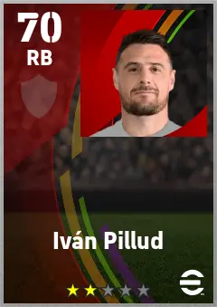 Ivan Pillud eFootball 2026 player card — 70 OVR RB