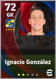 Ignacio Gonzalez eFootball 2026 player card — 72 OVR GK