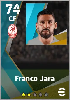 Franco Jara eFootball 2026 player card — 74 OVR CF