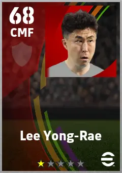 Lee Yong-Rae eFootball 2026 player card — 68 OVR CMF