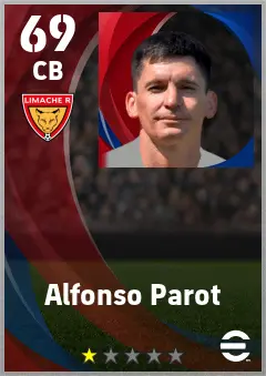 Alfonso Parot eFootball 2026 player card — 69 OVR CB
