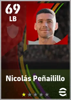 Nicolas Penailillo eFootball 2026 player card — 69 OVR LB