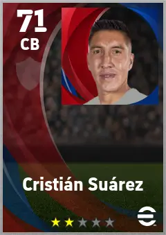 Cristian Suarez eFootball 2026 player card — 71 OVR CB