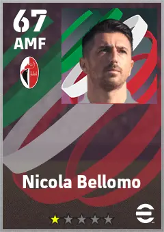 Nicola Bellomo eFootball 2026 player card — 67 OVR AMF
