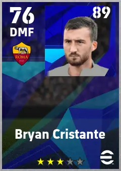 Bryan Cristante eFootball 2026 player card — 76 OVR DMF