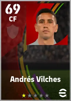 Andres Vilches eFootball 2026 player card — 69 OVR CF