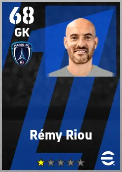 Remy Riou eFootball 2026 player card — 68 OVR GK