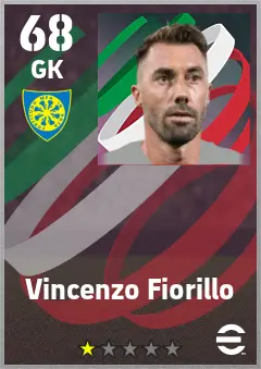 Vincenzo Fiorillo eFootball 2026 player card — 68 OVR GK