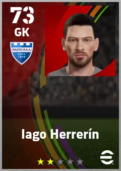 Iago Herrerin eFootball 2026 player card — 73 OVR GK